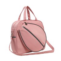Magideal - Bolsa De Tenis Bolsa De Tenis Bolsa De Squash Portátil Bolsa De Transporte Con Cremallera Suave Bolso Cruzado De Tenis Para Adultos Bolsa Para Raqueta Rosa