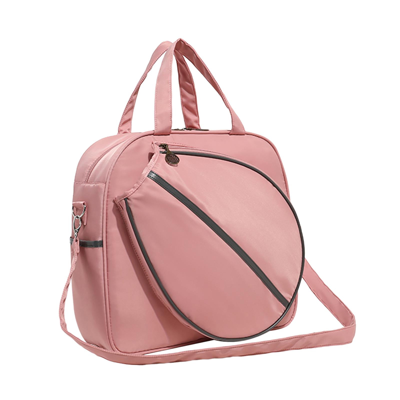 Magideal - Bolsa De Tenis Bolsa De Tenis Bolsa De Squash Portátil Bolsa De Transporte Con Cremallera Suave Bolso Cruzado De Tenis Para Adultos Bolsa Para Raqueta Rosa