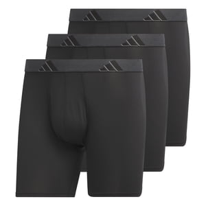 Calzoncillo Bóxer Adidas Para Hombre, Paquete De 3 Unidades, Negro, Gris Ónix Y Negro, Microfibra