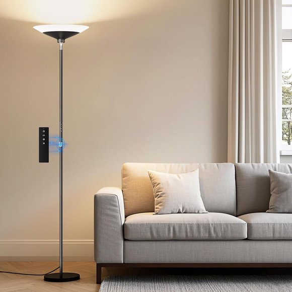 SIBRILLE Torchiere Floor Lamp, lámpara de pie LED de 72 pulgadas