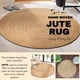thumbnail image 4 of Alfombra Area Savi Home de yute tejida a mano, 120 cm, redonda, beige, vintage, 4 of 8