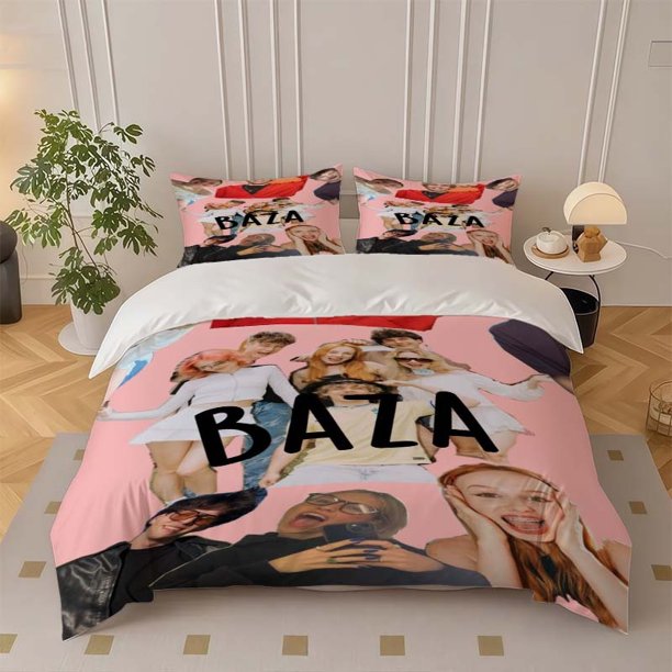 Collage Design Themed Bedding Three-piece Set Duvet Cover and Pillowcase Set Soft and Comfortable