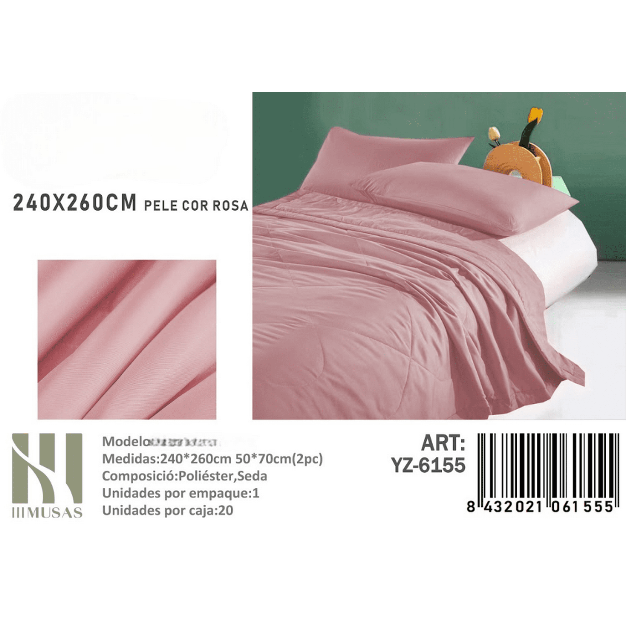 Mundo Shopping - Plumon King Color Palo De Rosa 260x240cm