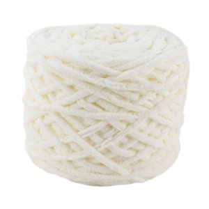 Bothyi - Hilo De Chenilla Grueso, Suave Y Grueso, Para Mantas De Punto Y Gorros De Felpa, Color Blanco