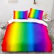 thumbnail image 2 of Rainbow LGBT Colorful Quilt Duvet Cover Set Doona Cover Comforter Cover3-Piece Bedding Set, 2 of 5