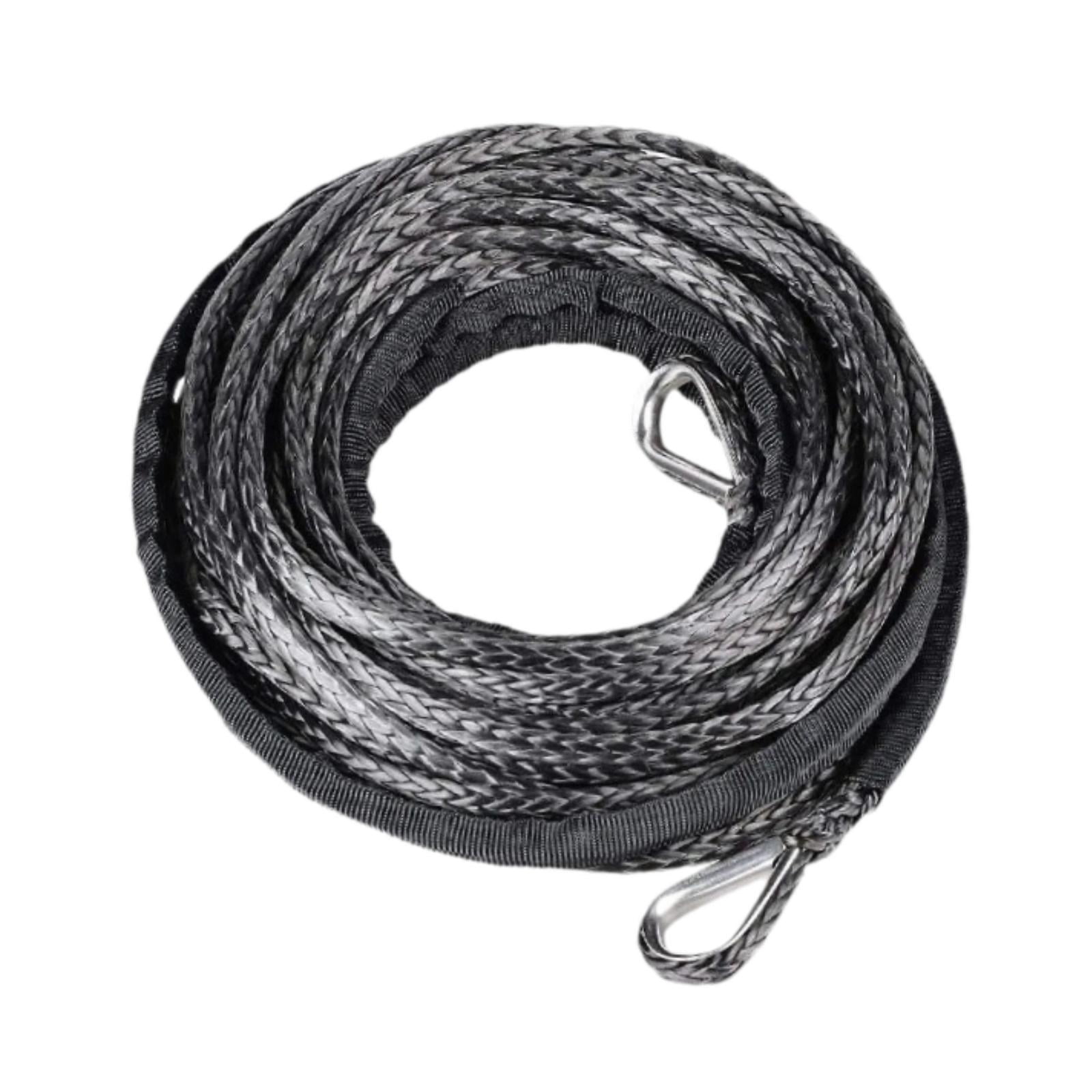 Magideal - Extensión De Cable De Cabrestante De 15 M X 6 Mm Con Funda Protectora. Accesorio Multifuncional Y Resistente Para Suv/camionetas. Cable De Remolque De Gris