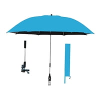 Magideal - Sombrilla De Playa De 42"" Con Abrazadera Para Carrito De Golf, Portátil, Ligera Y Ajustable 360 Degree. Lago Azul