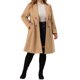 thumbnail image 2 of Abrigos largos de mujer talla grande de Agnes Orinda con solapa con muescas, abrigo de invierno de doble botonadura con bolsillos 4X caqui, 2 of 7