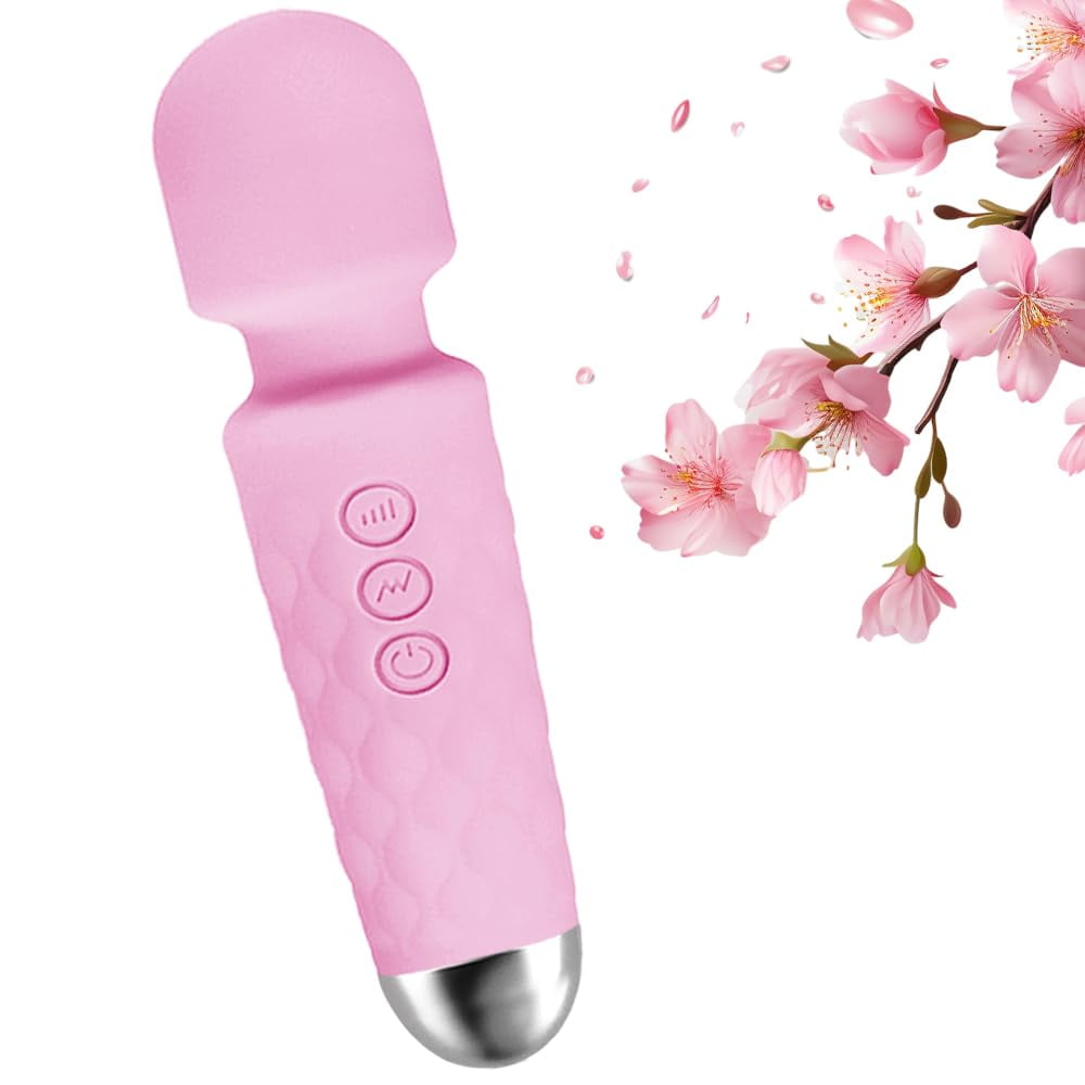 Masajeador Inalámbrico Portátil Gwwjgsn De 8 Velocidades Y 20 Modos, Color Rosa