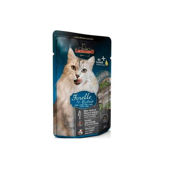 Alimento Leonardo Sabor Trucha Y Catnip - Pouch 85 G