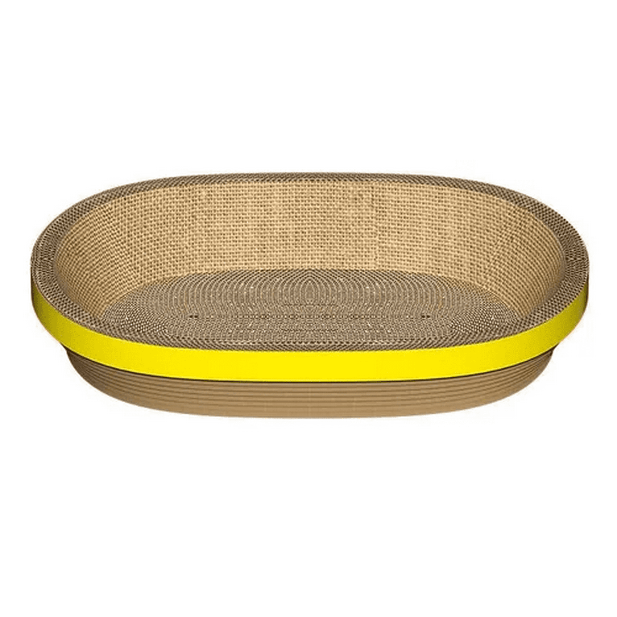 Genérico - Rascador Gatos Cartón Corrugado Bandeja Cama Café