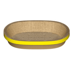 Genérico - Rascador Gatos Cartón Corrugado Bandeja Cama Café