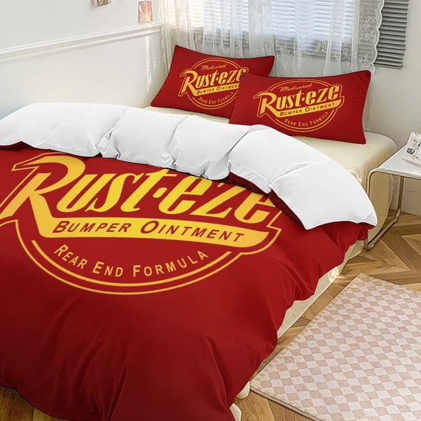 Rusteze Cars Lightning Mcqueen Comforter Set Soft 3 Pcs Twin Bedding Sets Thicken