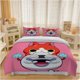 thumbnail image 1 of 3pcs Puella Magi Madoka Magica Kyubey Cat Themed Bedding Set Duvet Cover and Pillowcase Set Soft and Comfortable, 1 of 5