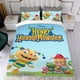 thumbnail image 4 of Henry Hugglemonster Conjunto de sábanas temático, trío de piezas, cómodo y amigable con la piel, diseño único, regalo de decoración para el hogar para familiares, amigos y fans,135cm *200cm, 4 of 6