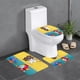 thumbnail image 1 of Juego de Alfombras de Baño Desmarcar Brown y Amigos Terciopelo Coral 3 Piezas, 1 of 6
