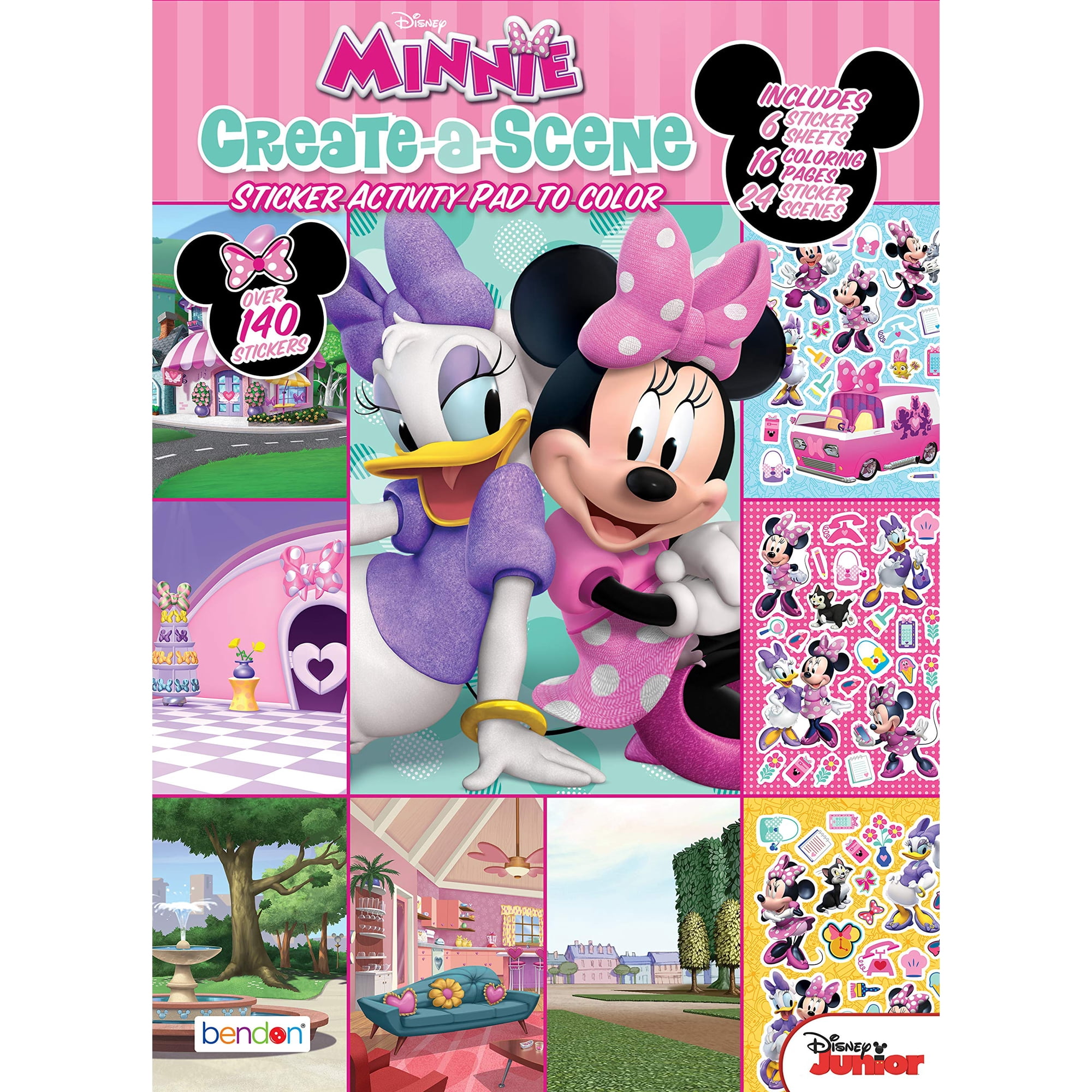 Libro De Actividades Con Pegatinas Disney Minnie Mouse Create-a-scene