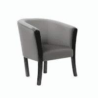 Muebles New - Sitial Americano Gris Felpa