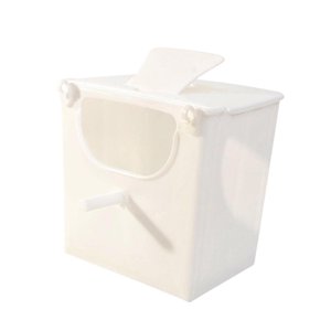 Ioensy - Caja De Cría De Aves, Jaula Estable, Accesorios Para Cotorras, Canarios, Pinzones Y Agapornis, Color Blanco