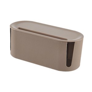 Magideal - Caja De Gestión De Cables Potence Strip Box Contenedor Organizador De Cable Portátil Cubierta Protector De Protección Para Protectores De Alimentación Caqui