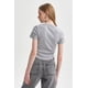 thumbnail image 3 of Polera Mujer Recogido Gris Melange, 3 of 4