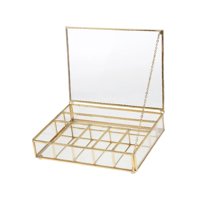 Ioensy - Joyero De Cristal Transparente, Organizador De Joyas Para Relojes, Pendientes Y Mujeres.