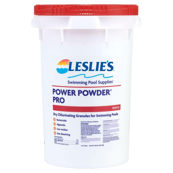 Cloro de choque para alberca Leslie's Power Powder Pro granular 22.68 kg