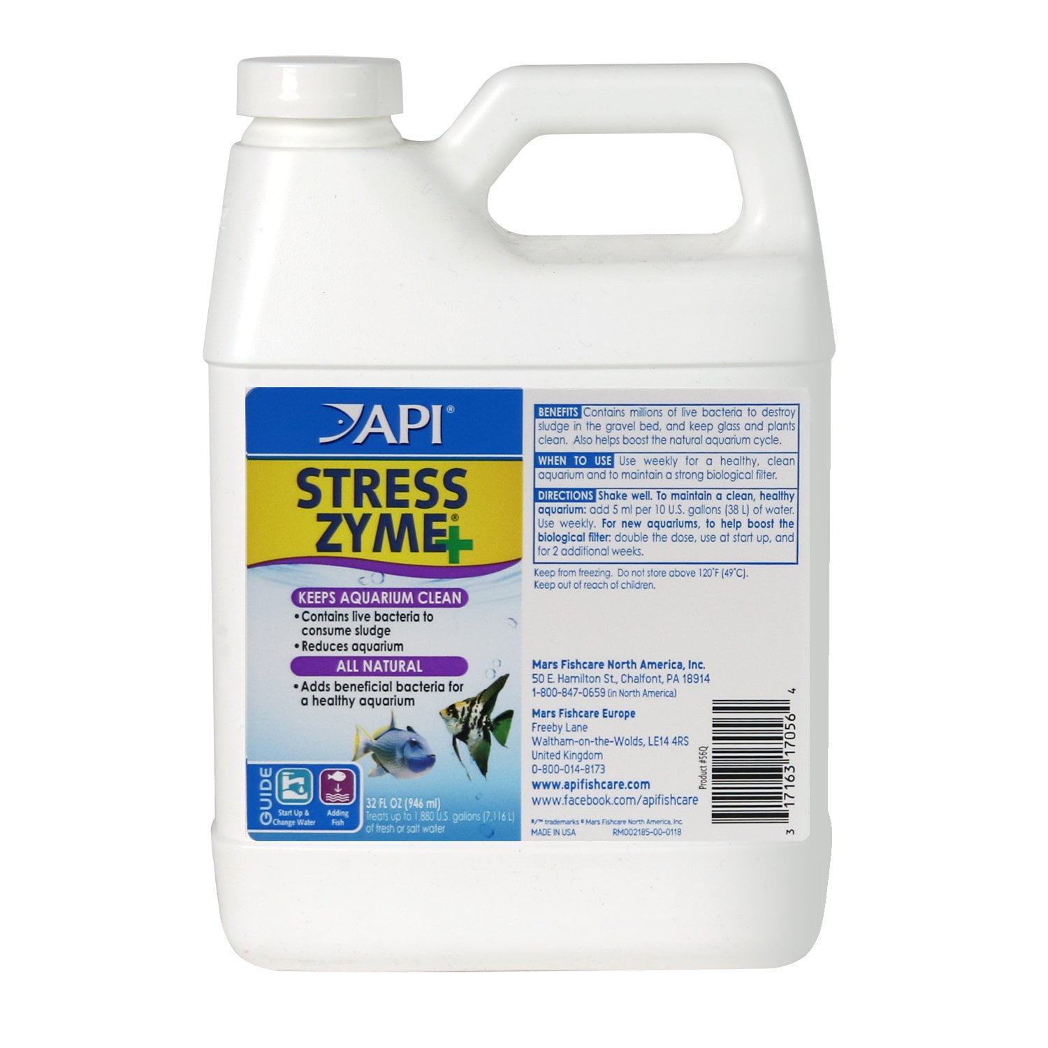 Solución de Limpieza para Acuarios API Stress Zyme 946 ml