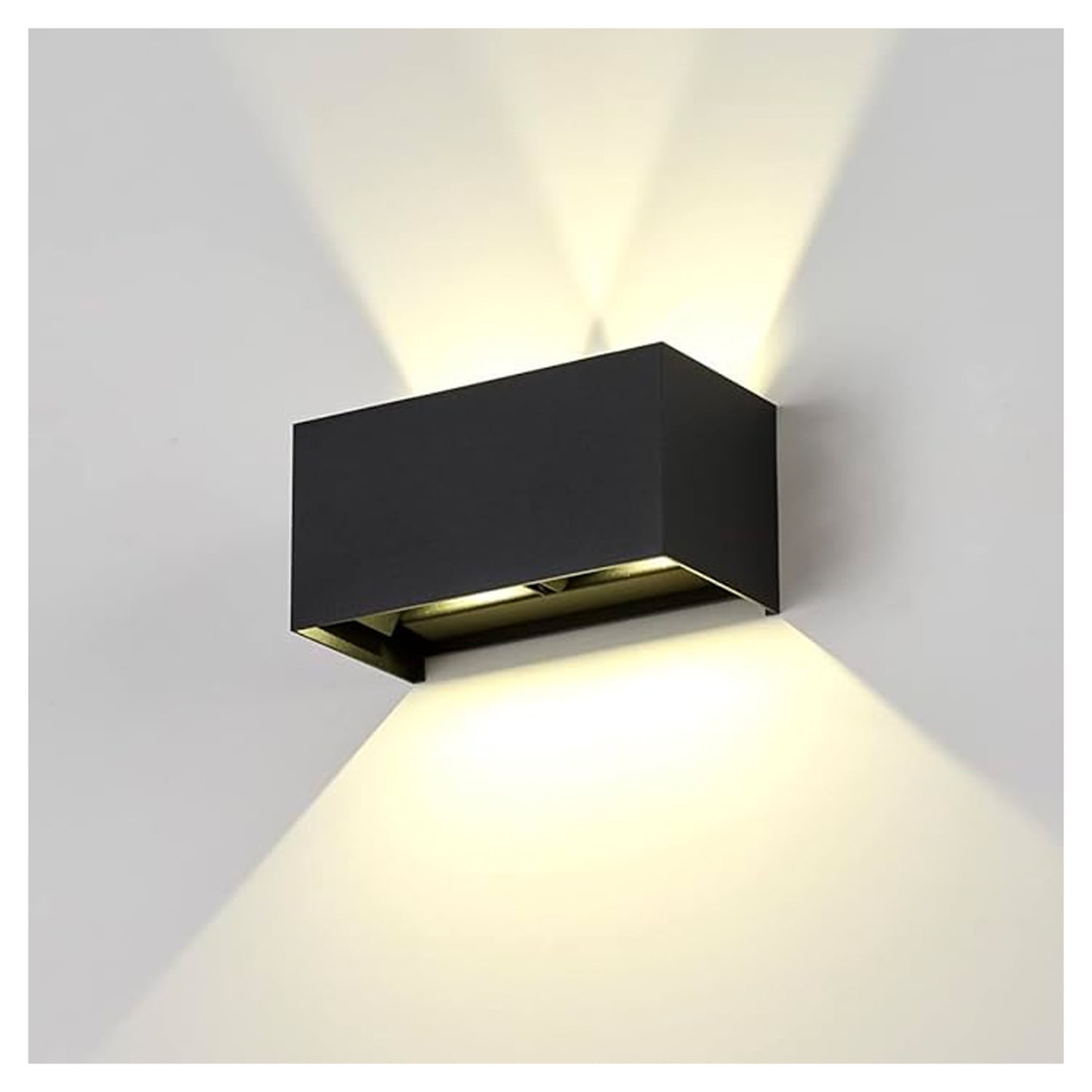 Hb Led - Pack 5 Apliqué Led Exterior Minimalista 2*6w Luz Cálida Negro