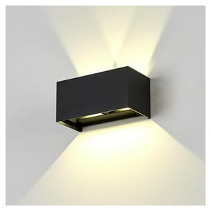 Hb Led - Pack 5 Apliqué Led Exterior Minimalista 2*6W Luz Cálida Negro