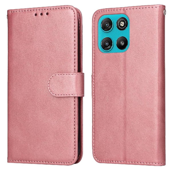 Funda Billetera para Motorola Moto G100 5G 2025 con Porta Tarjetas y Soporte Ajustable Rosa