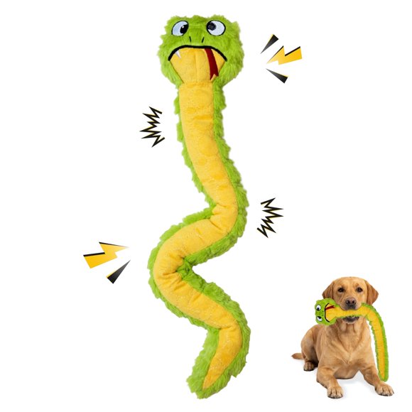 Juguete para perros Bite Force Serpiente Deslizante - Verde - Con chirrido