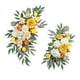 thumbnail image 1 of 2 Piezas De Flores De Seda Colgantes, Corona De Arco De Boda Para Pared De Granja, Boda, Amarillo Y Blanco, 1 of 5