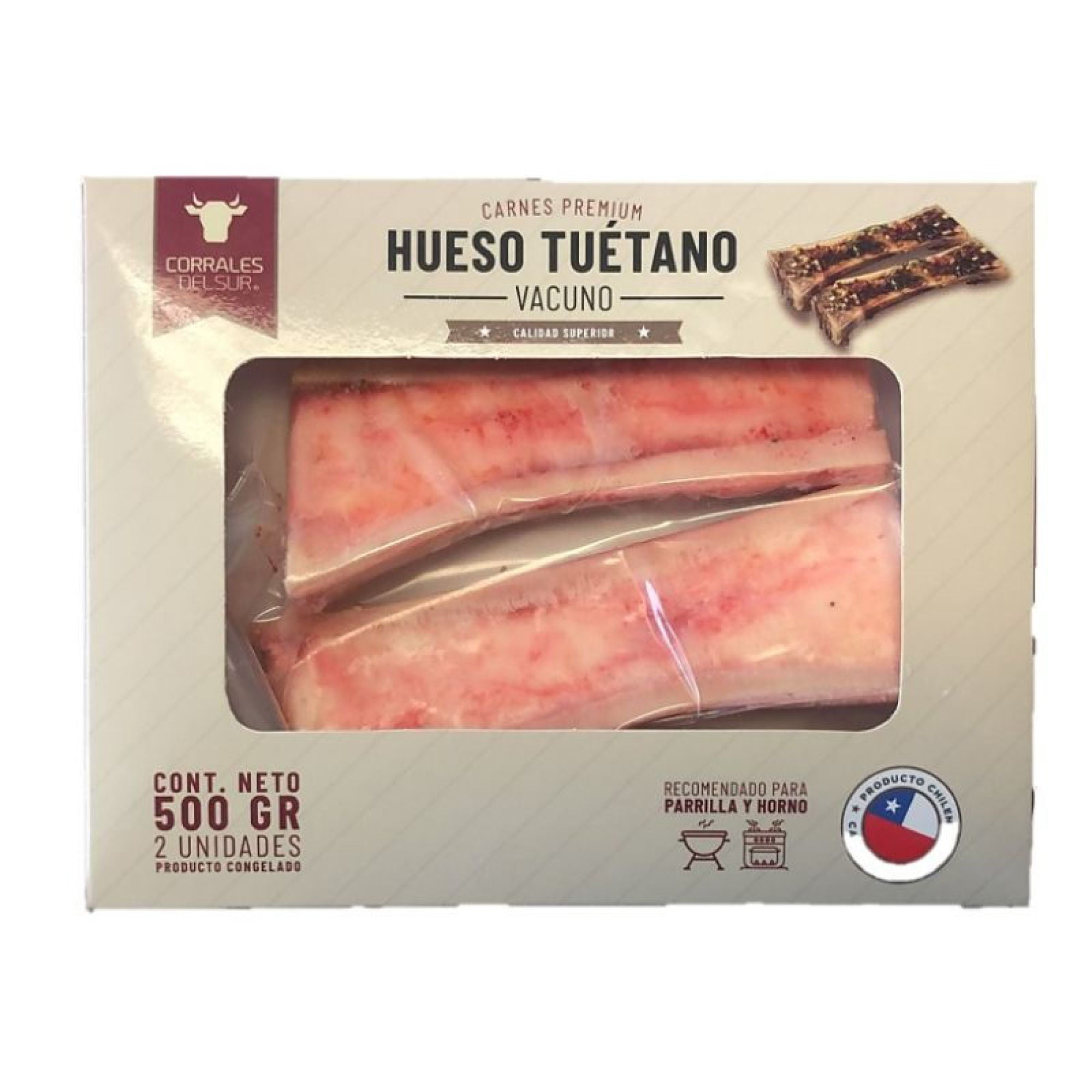 Hueso De Vacuno Tuétano Congelada 500 g Corrales Del Sur