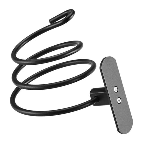 Magideal - Soporte Giratorio Para Secador De Pelo De Baño, Práctico, De Fácil Instalación, Estante Para Secador De Pelo De Montaje En Pared Para Decoración Del Negro