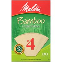 Filtros De Café Melitta #4 Cone Bamboo, 80 Unidades