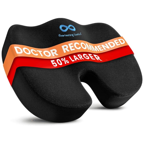 Cojín de Espuma Viscoelástica Everlasting Comfort XL para Alivio del Dolor de Cóccix