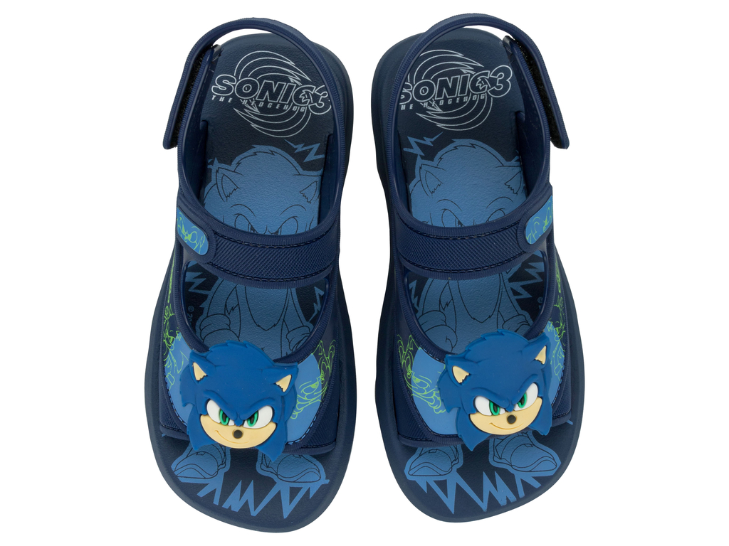 Sandalia Infantil Azul Oscuro Sonic Rush Ipanema