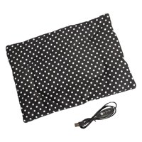 Ioensy - Gatos Perros Cama 3 Temperatura Ajustable Portátil Cómodo Almohadillas De Calentamiento Para Mascotas Negro 37Cmx47Cm