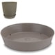 thumbnail image 2 of Pack X4 Plato Maceta Estilo Piedra 25×23 Cm Taupe / Gris – Rey Plast, 2 of 3