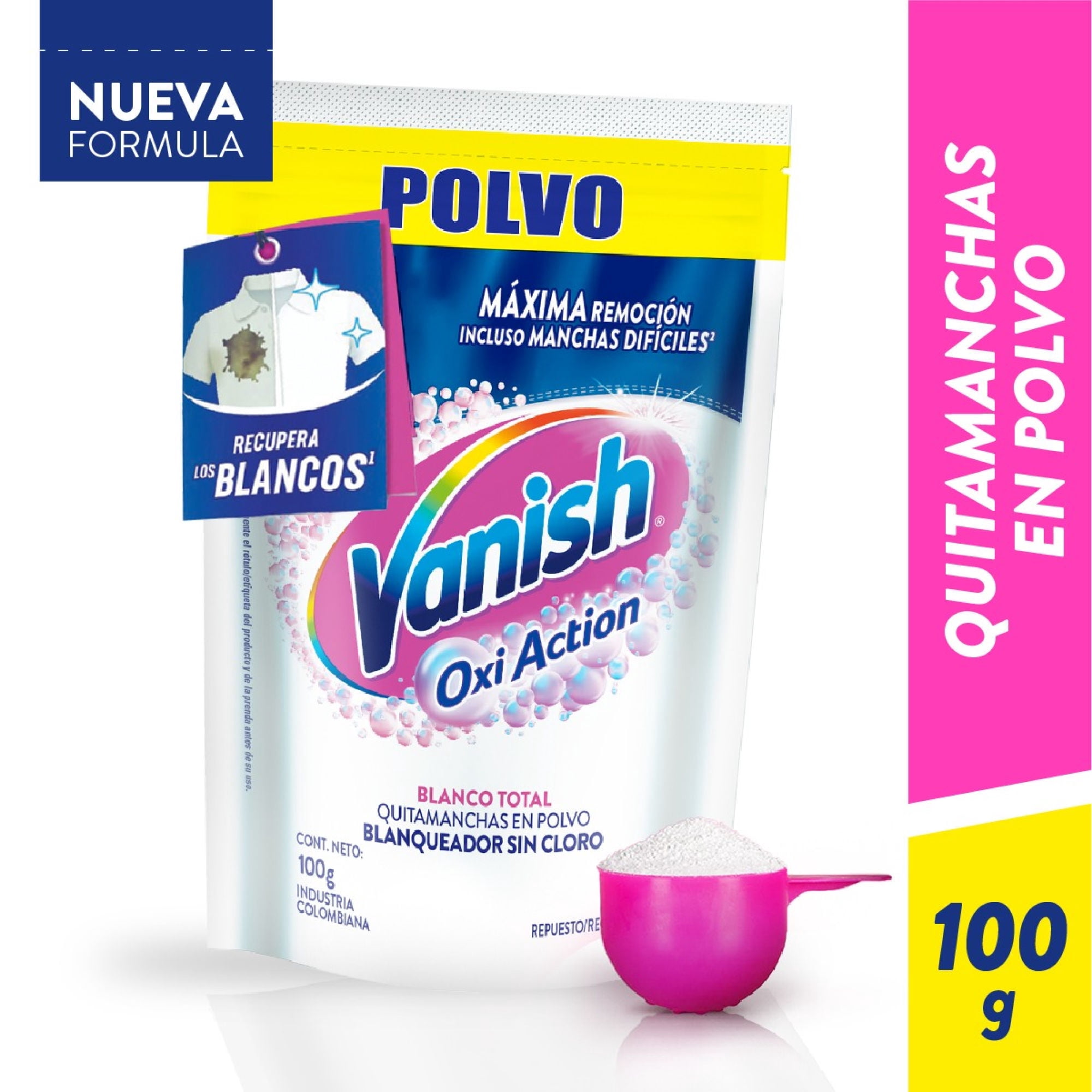 Quitamanchas Polvo Ropa Blanca Doypack 100 g Vanish