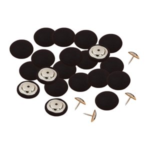 Magideal - 20 Piezas Botón Redondo Suministros De Costura Abrigo Botones Decorativos A Presión Adorno Botón De Costura Para Álbum De Recortes Elaboración Jeans G Negro
