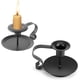 thumbnail image 1 of Candelabros de mesa de metal negro, 2 unidades, para decoración del hogar, bodas, cenas y fiestas (A), 1 of 5