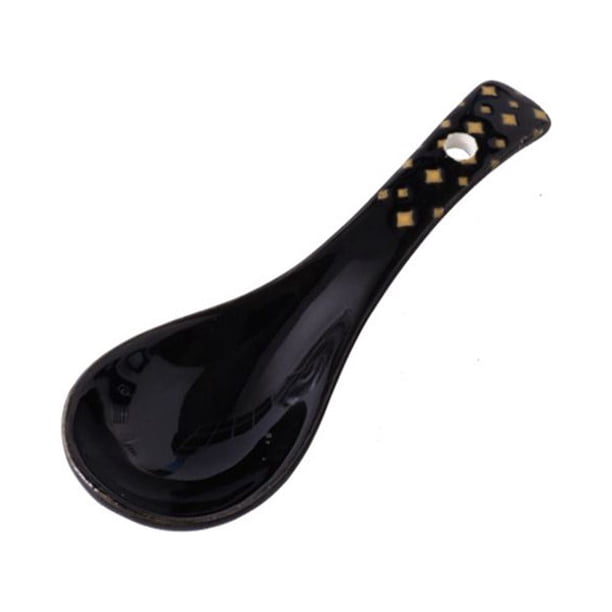 1pc Ceramic Soup Spoon - Perfect for Serving Chinese Noodles, Ramen, Oatmeal & More!