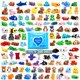 thumbnail image 1 of Figuras de juguete Zaviroxel 30 piezas - Animales sorpresa, 1 of 7