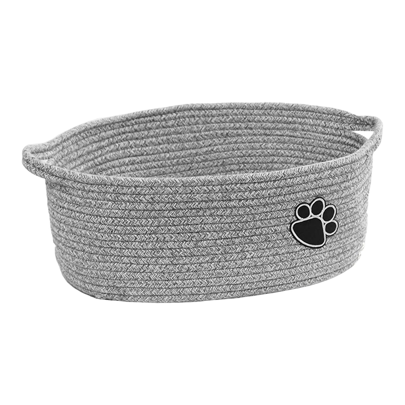 Bothyi - Cesta Tejida De Cuerda De Algodón, Cesta De Regalo Suave, Vacía Para Armario De Baño, Ropa, Color Gris