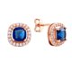 thumbnail image 1 of Aretes Juliet Elegante Confetti con Baño de Oro y Circonio Cúbico en Forma Cojín, 1 of 10