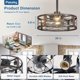 thumbnail image 2 of Ventilador de Techo Passky 20 Pulgadas Jaula Luz Negro Industrial, 2 of 3