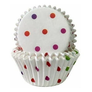 Genérico - 100 Capsula Para Hornear Capsulas Cupcake Lunares 8Cm