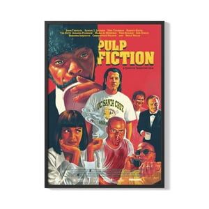 Creango - Cuadro Poster Enmarcado Pulp Fiction Diseño 3 Decorativo